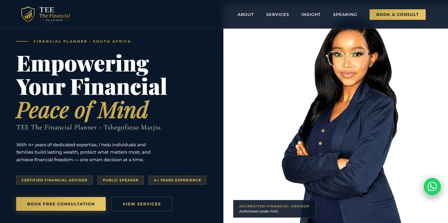 TEE The Financial Planner website: Professional Services